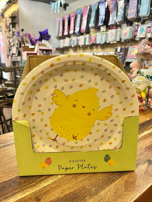 Easter Chick Paper Plates X 8