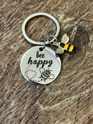Bee 🐝 Happy Keyring