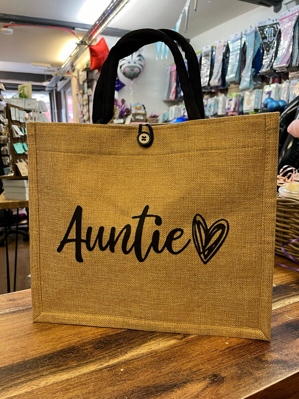 Auntie Hessian Shopper Bag
