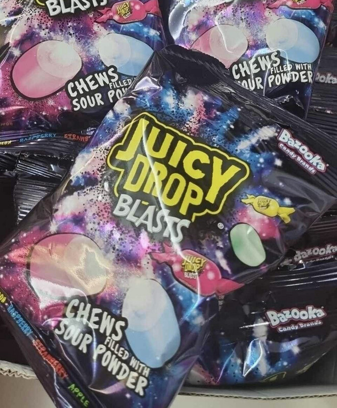 Juicy Drops Sour Chews - Powder Filled Sweets