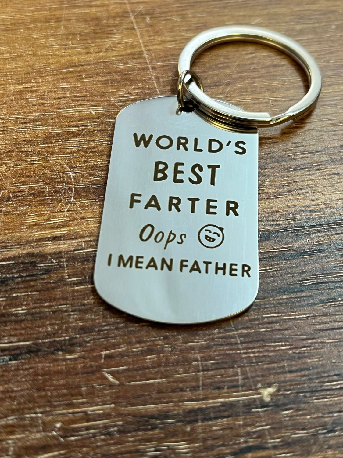 Worlds Best Farter Ooops I Mean Father Keyring