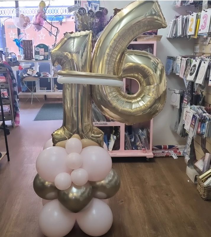 Numbers balloon coloum double joined