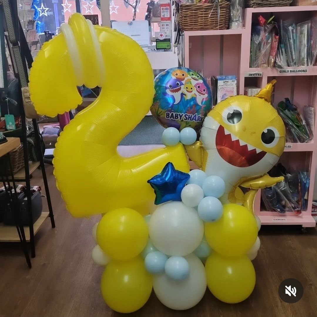 Large Baby Shark Number Display