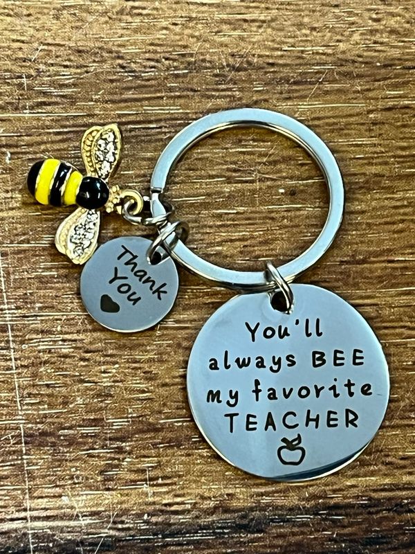 Teacher Keyring “you’ll Always Bee My Favourite Teacher” 🐝