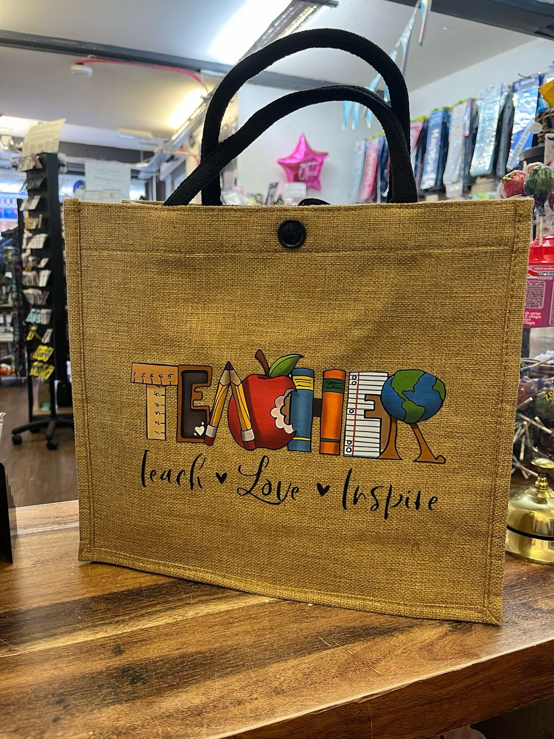 Teacher Hessian bag