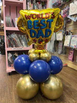 Worlds Best Dad Balloon Stack