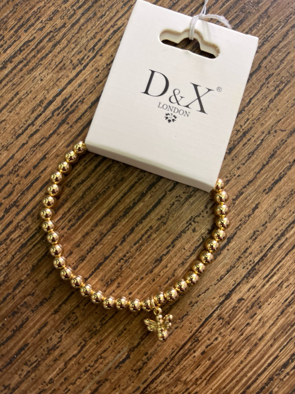Emily Bee Elasticated Bracelet By D&amp;X London - Gold Or Silver