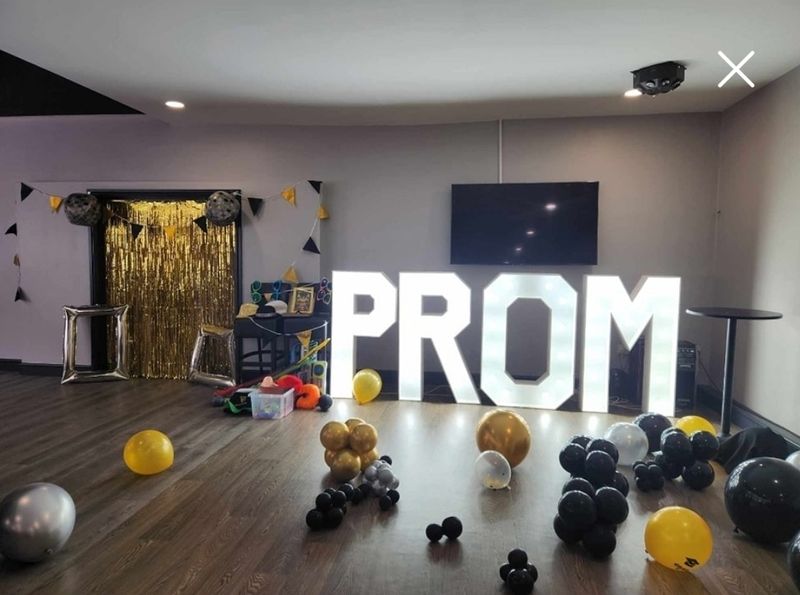 PROM led letter hire