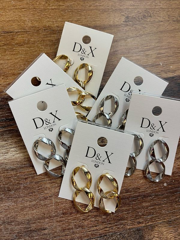 Zaha Abstract Geometric Stud Earrings By D&amp;X London