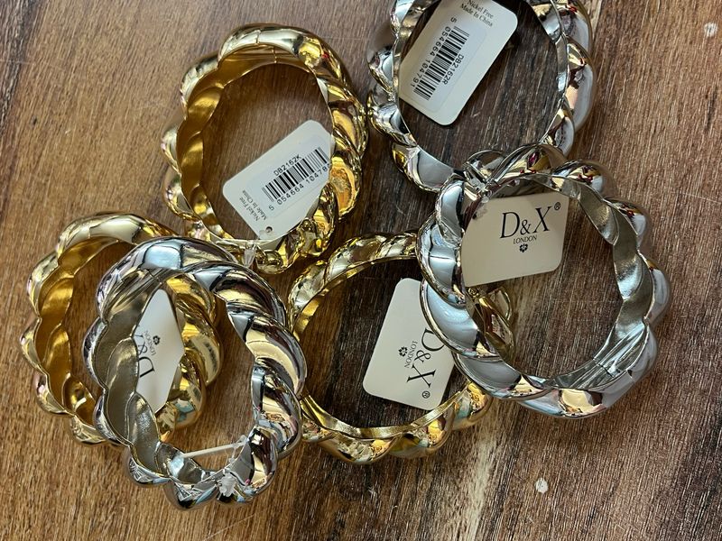 Twisted Chunky Gold Or Silver Bracelets