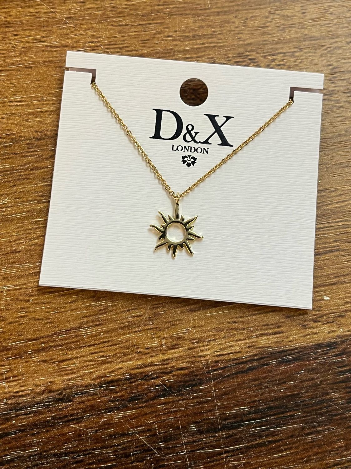 Stunning Gold Sun Necklace By D&amp;X London