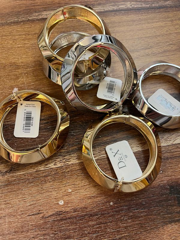 Chunky Gold Or Silver Bangle By D&amp;X London