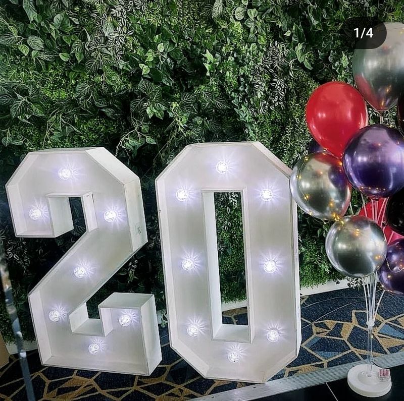 Number LED hire  single didget (no balloon)