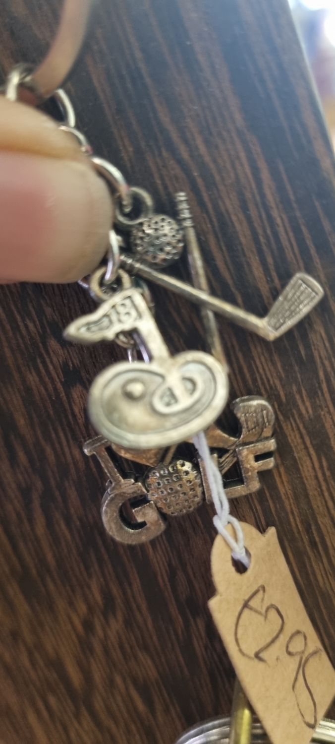 Metal Golf Club And Ball Keyring