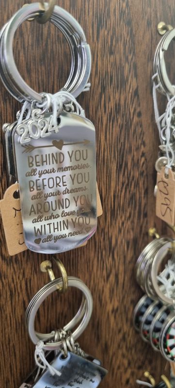 Behind you all your memories Keyring