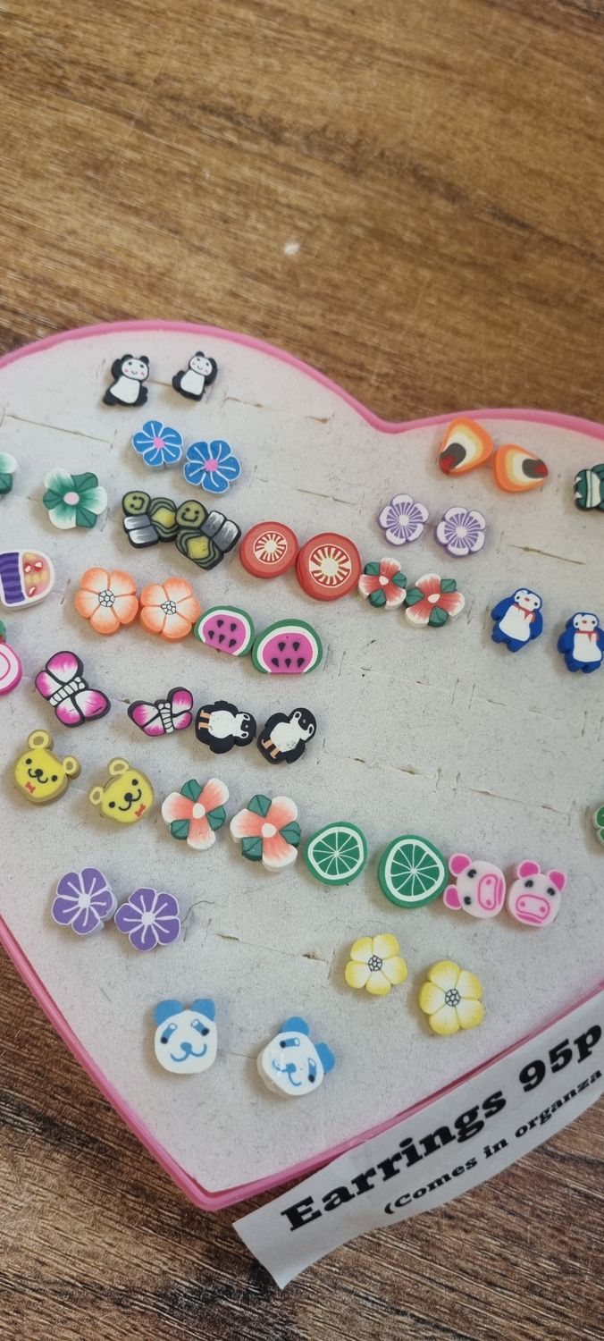 Rubber earrings (random design will be selected)