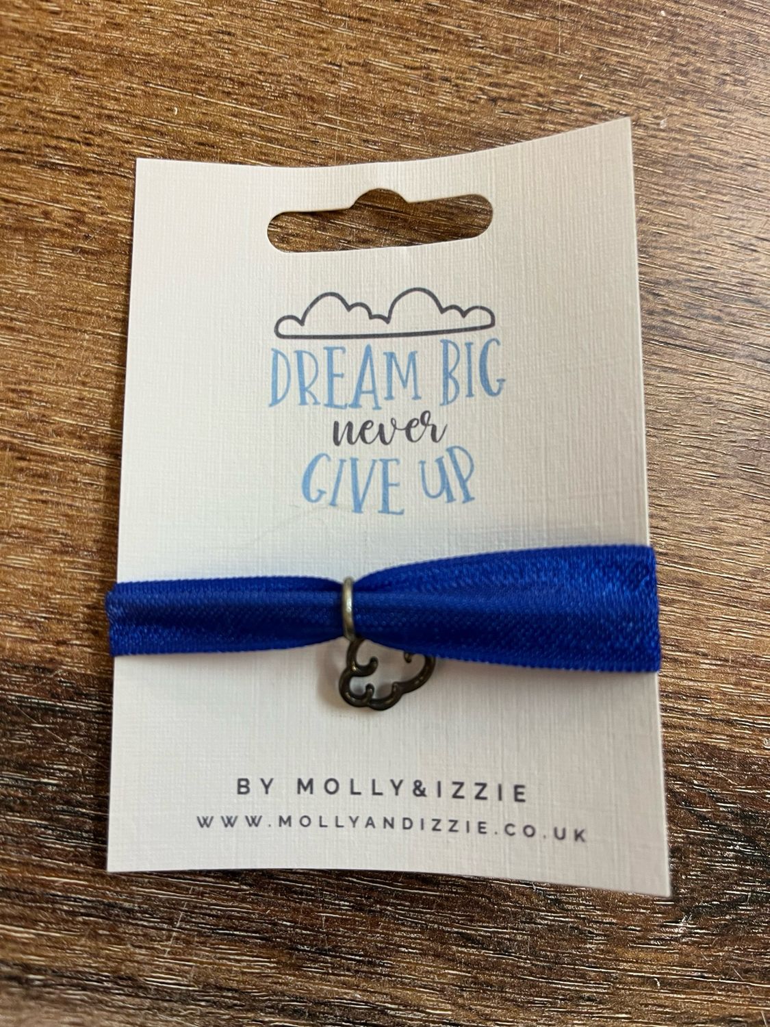 Dream Big Never Give Up Cloud Stretchy Bracelet - Child’s