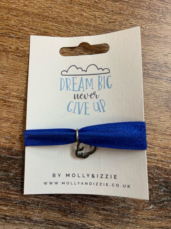 Dream Big Never Give Up Cloud Stretchy Bracelet - Child’s