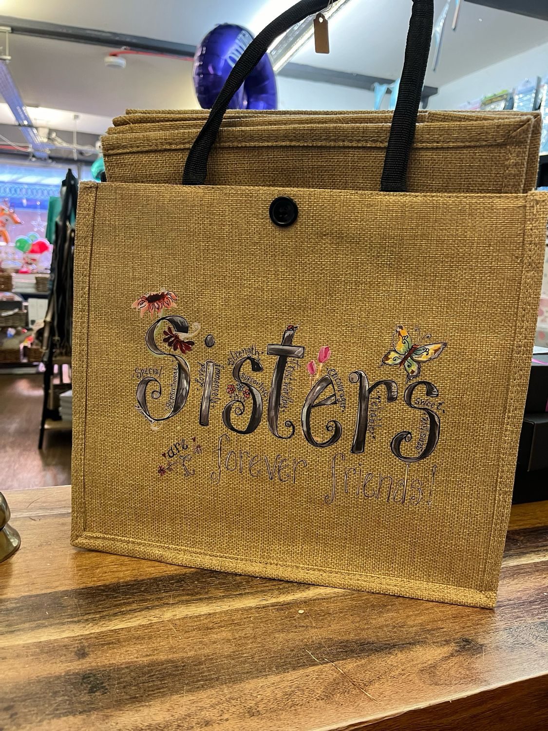 Hessian Sister Shopper Bag