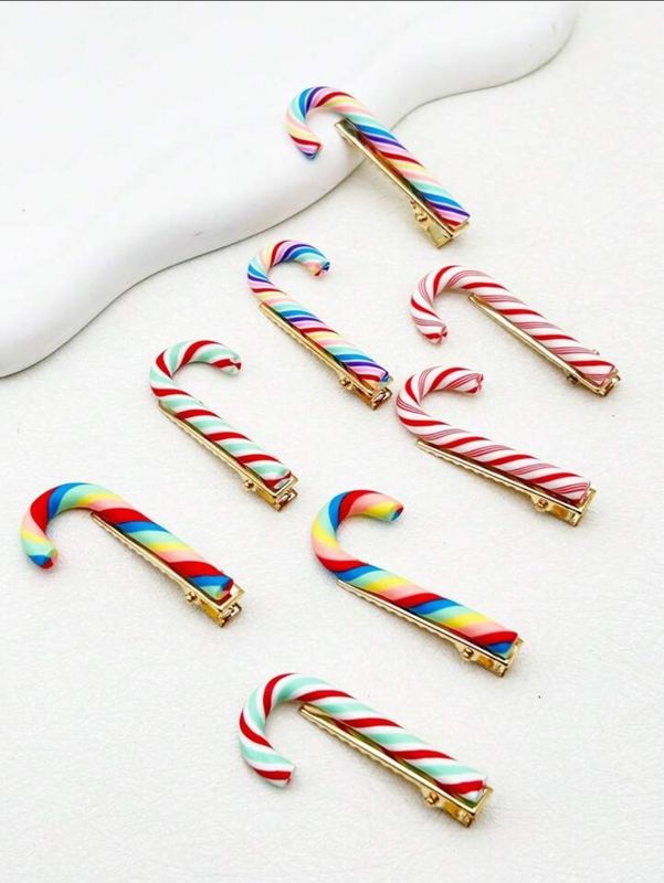 Candy cane hair clip 