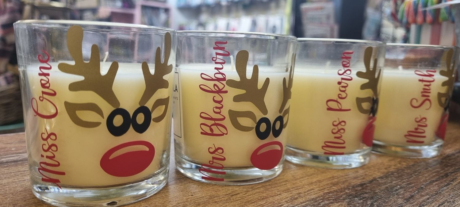  Christmas Candle - Wrapped In Cellophane