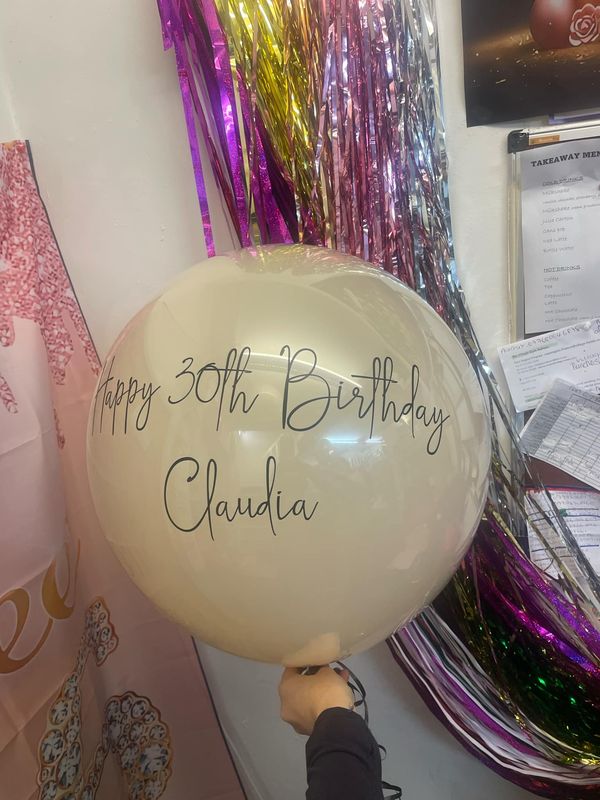 Latex filled Bubble personalised balloon 