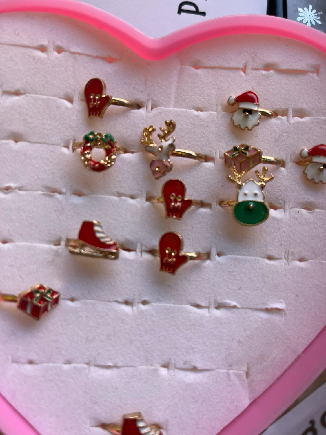 Christmas Kids Metal Adjustable Ring