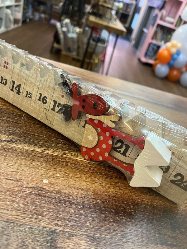 Reindeer Wooden Countdown To Christmas