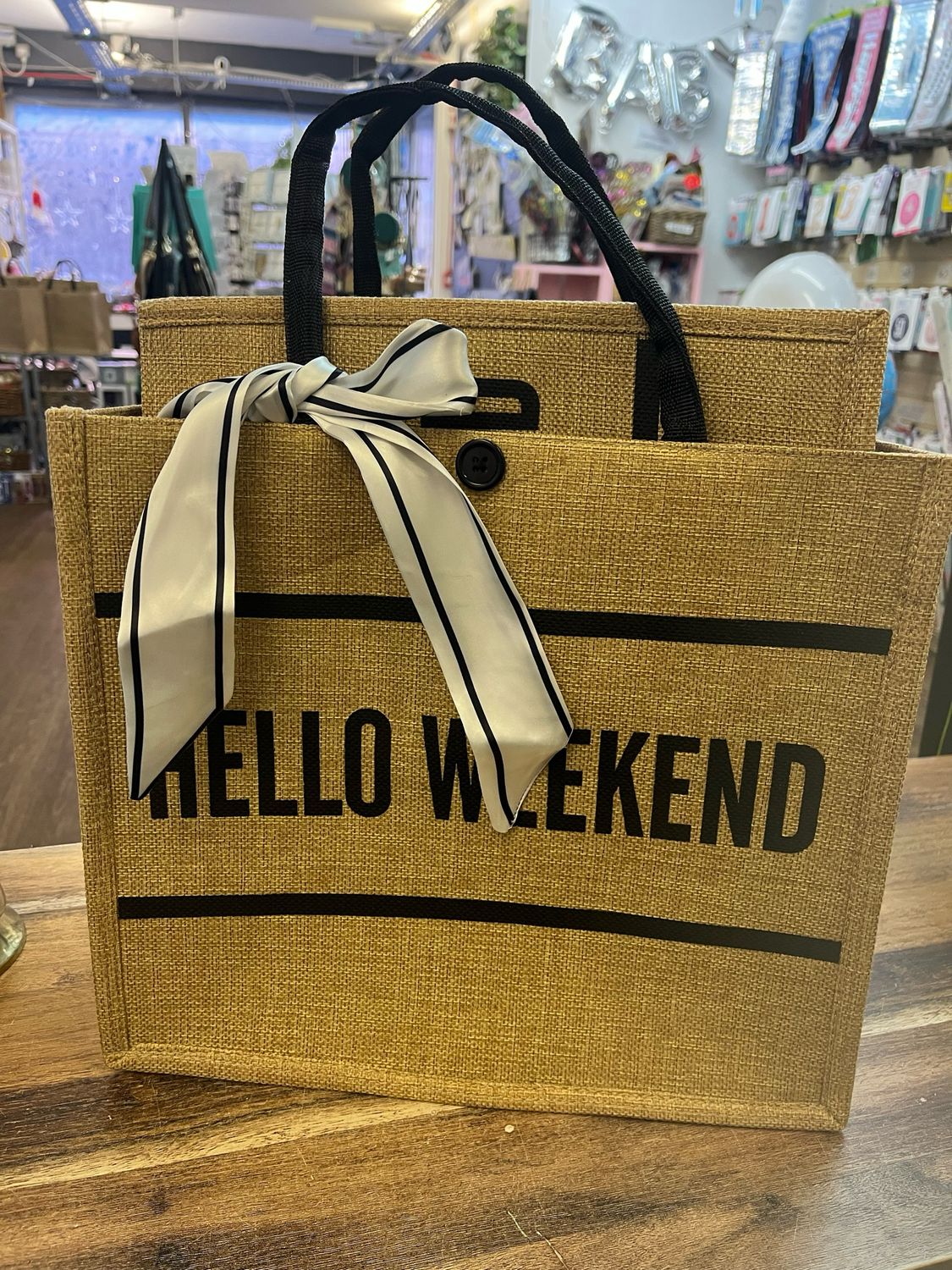 Its the weekend Hessian Bag