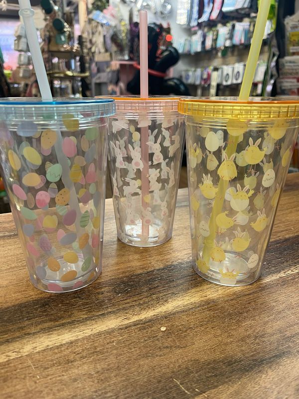 Easter Tumbler With Straw