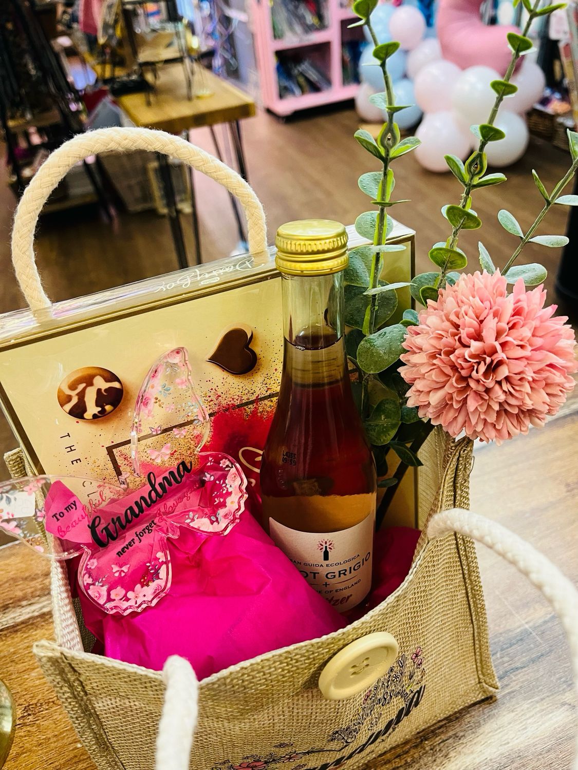 Mothers Day Gift - Grandma, Nana Filled Hessian Bag