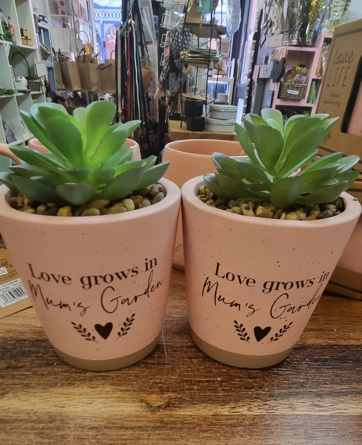 Mum Pink Artificial Flower Pot