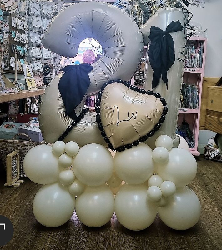 Deluxe number display with beads