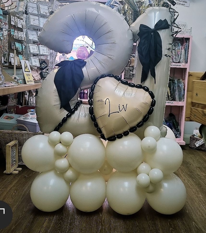 Deluxe number display with beads