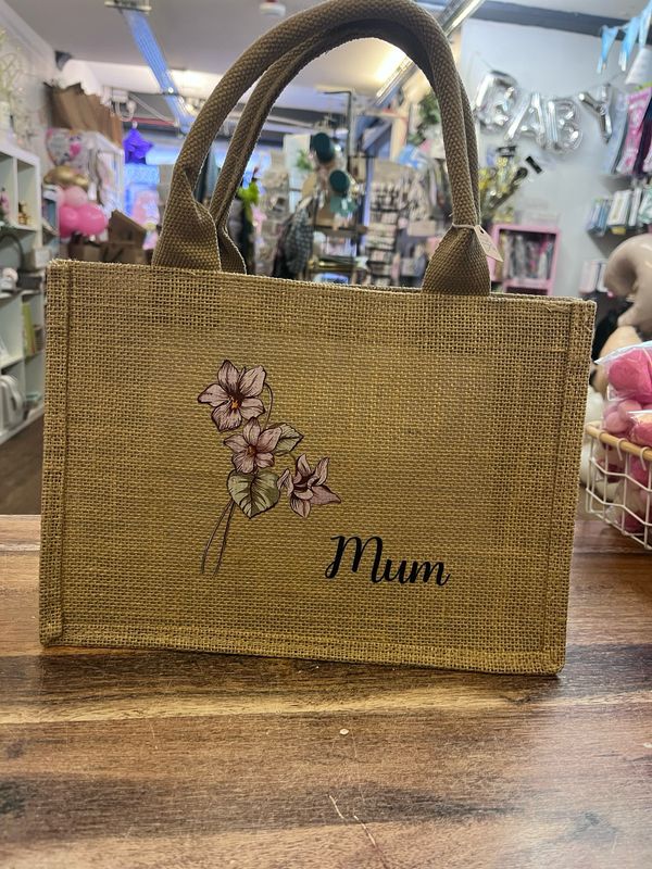Mum Hessian Bag