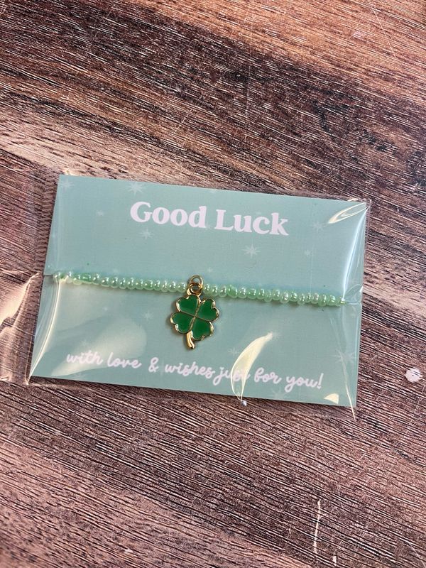 Good Luck ☘️ Beaded Bracelet - Wish Strings