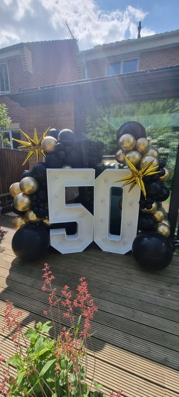 LED Light hire &amp; XL Balloon garland 