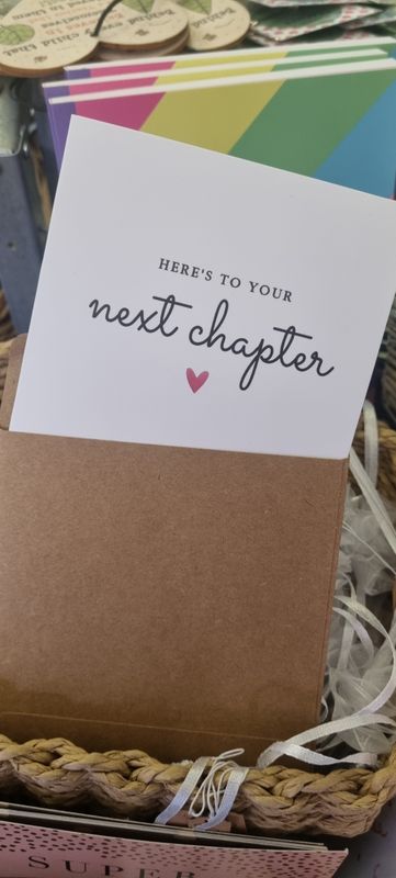 Here&#39;s to your next chapter card