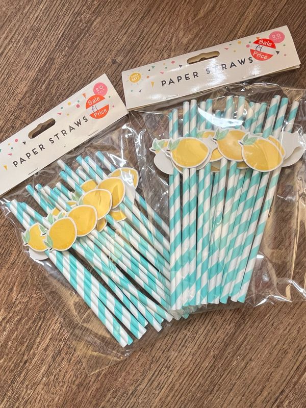 Lemon Paper Straw