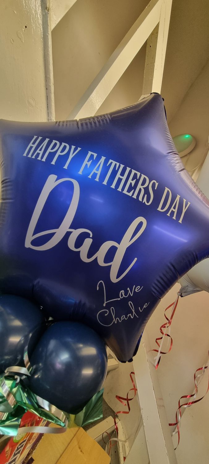 Fathersday personalised star balloon