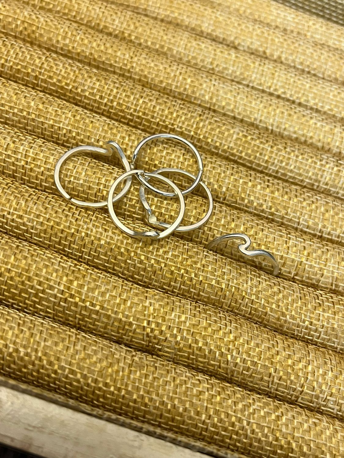 Surfer Girl Adjustable Wave Ring, by Pineapple Island- Silver Plated