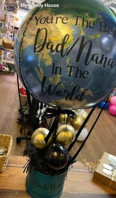 Hot Air Balloon globe or solid colour