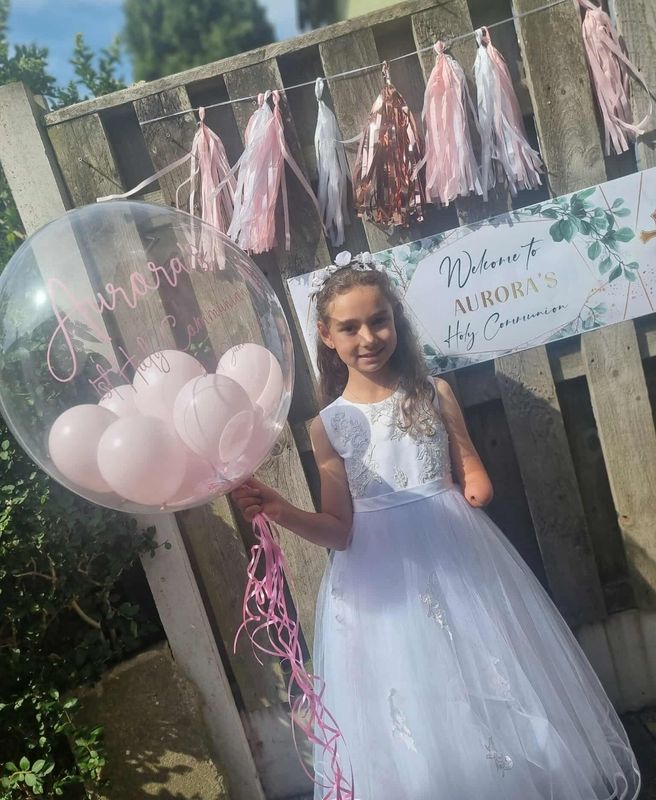Holy communion personalised bubble balloon