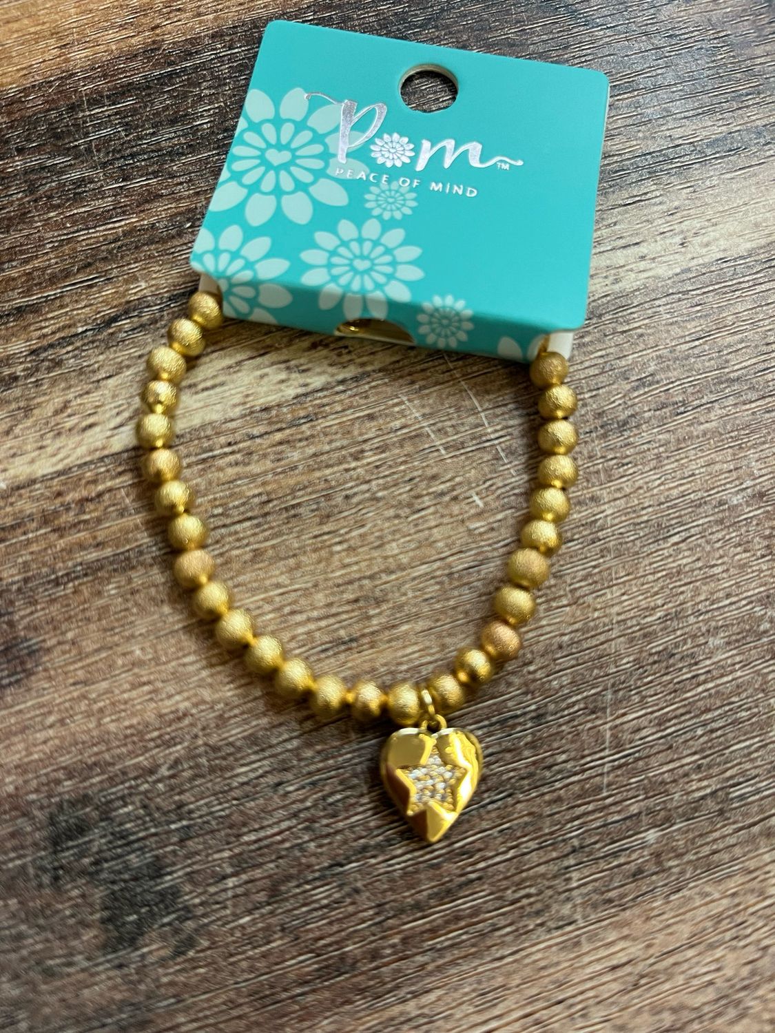 POM Faux Gold Plated Bracelet With Crystal Star