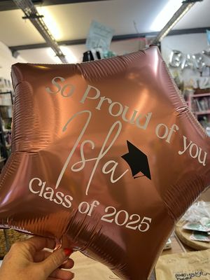 School leaver personalised balloon