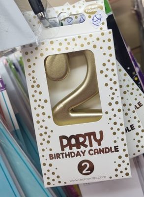Age candle Gold 0 - 9