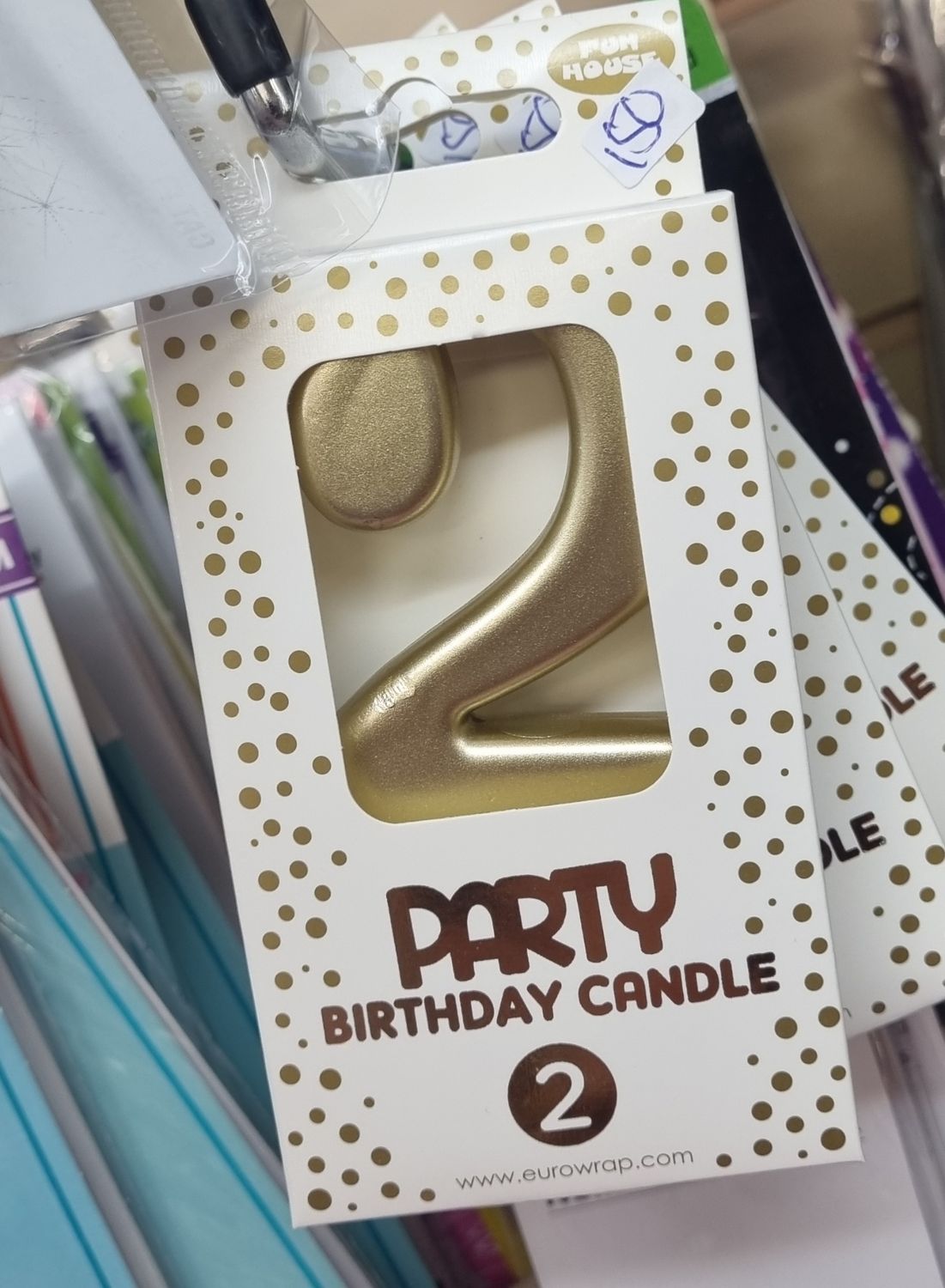 Age candle Gold 0 - 9