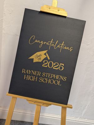 Easel printed A3 board