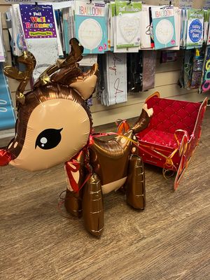 Christmas Cardboard Sleigh - And Accessories