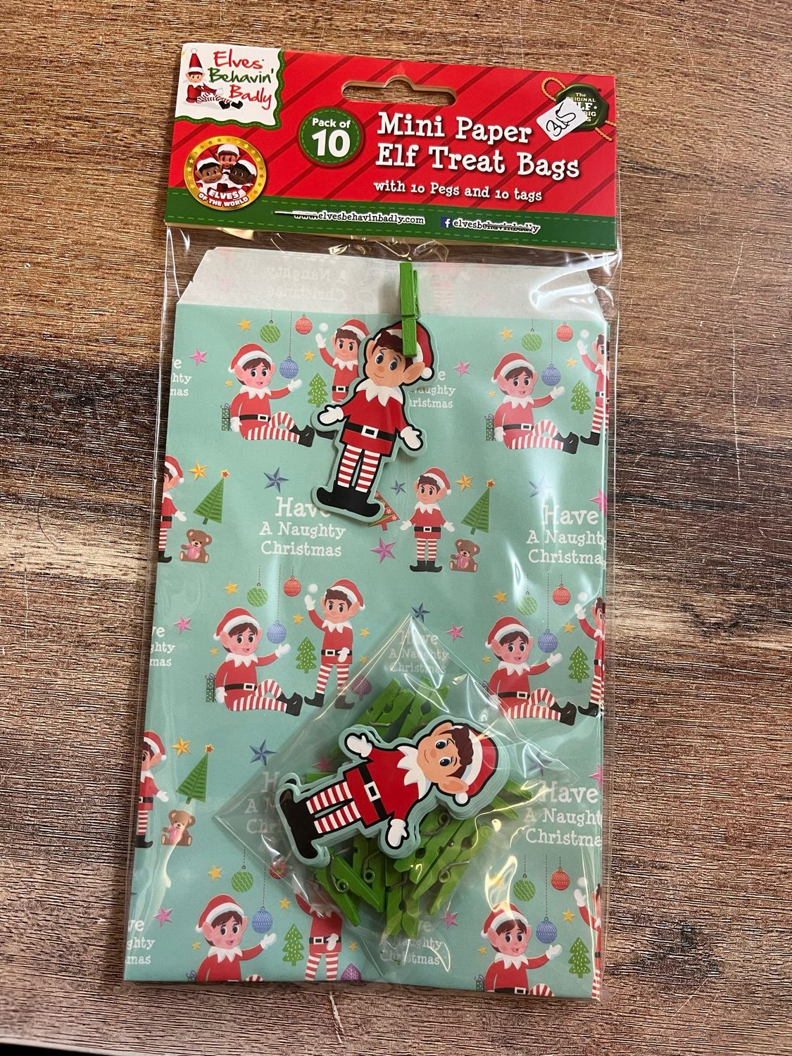 Set Of 10 Elf Treat Bags